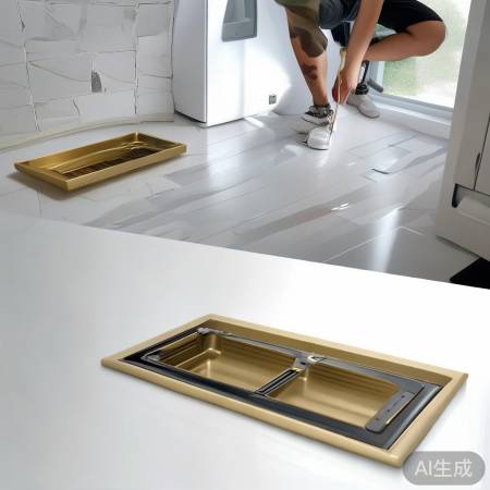 干湿通用地漏安装简便，装修好帮