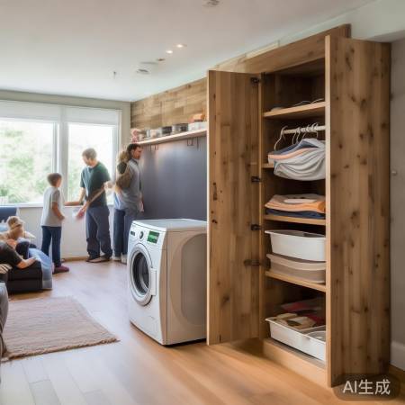巧用空间:洗衣机旁边夹缝打造实用柜子-800家电修典