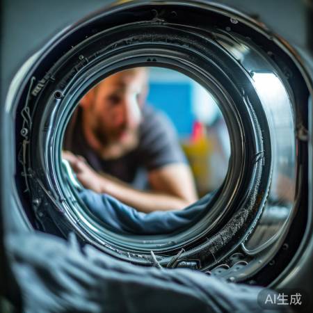 检查洗衣机密封圈，及时更换。