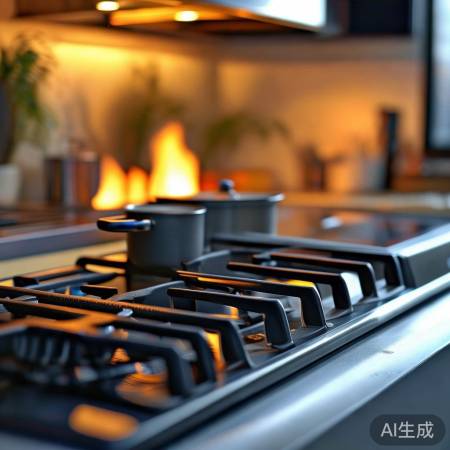 燃气灶安全有保障，熄火自动关闭
