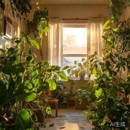 宿舍绿植窗帘，夏日清凉小妙招。