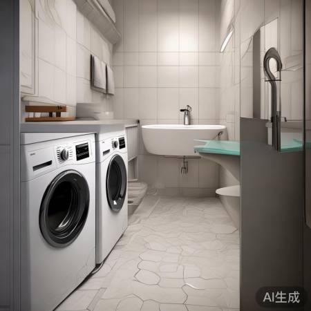 左洗衣机右洗手台:打造实用紧凑型卫生间布局-800家电修典