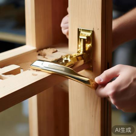 安装门把手，按标记装，方向对！