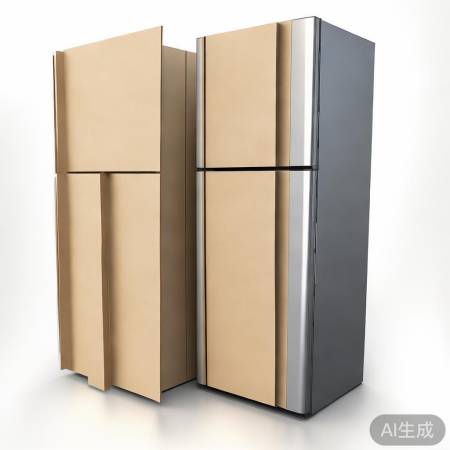 制作冰箱侧面，固定长方形纸板。