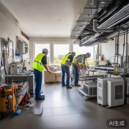 中央空调安装复杂，费用高。