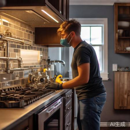 燃气清理，先关阀，安全无忧。