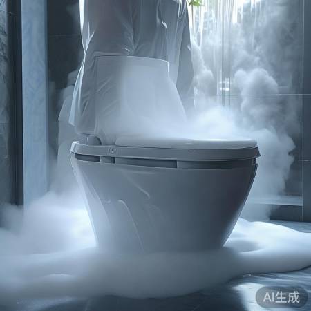 智能马桶新体验，泡沫云洗护无忧