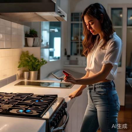 燃气灶电池耗尽，安全关灯要牢记
