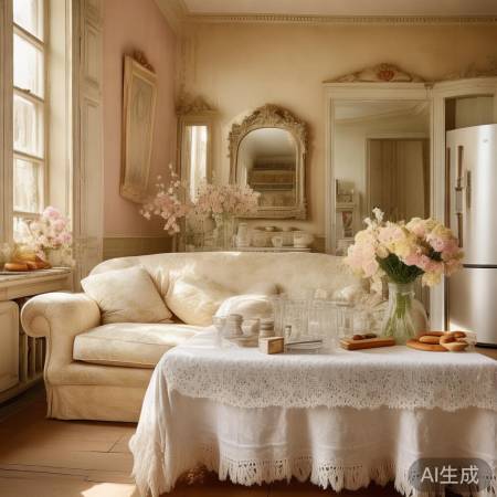 轻法式奶油风客厅,冰箱搭配指南-800家电修典