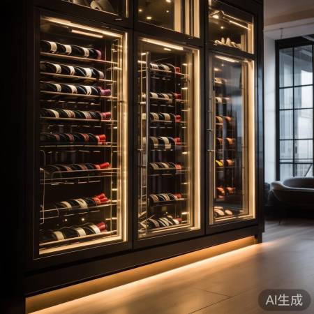 红酒柜子展厅效果图:尽享美酒与艺术的完美融合-800家电修典