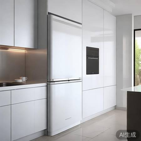 海尔冰箱嵌入式白色设计：现代厨房生活新宠-800家电修典