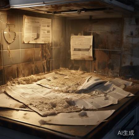 旧报纸除油烟机油渍