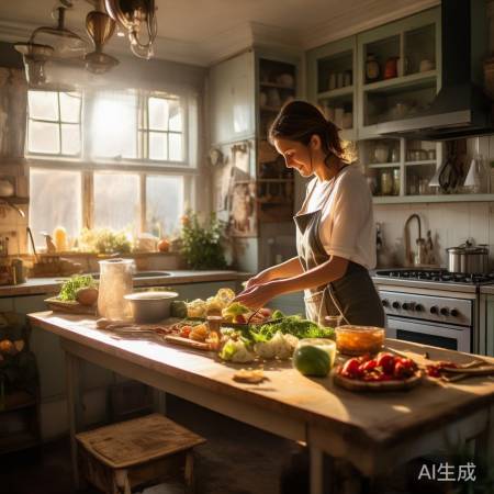 用心经营,厨房温馨