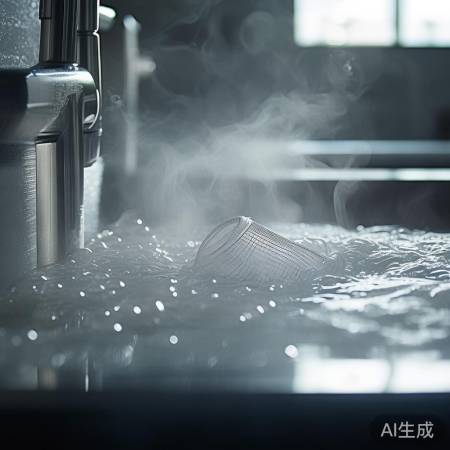 热水浸泡过滤网去油污