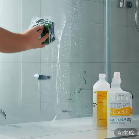 淋浴房清洁：洗洁精+白醋除污