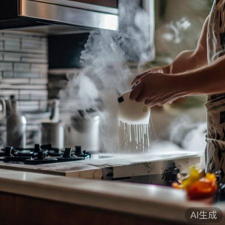 “定期清洁油烟机,防油烟倒灌”