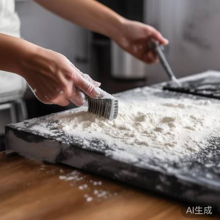 面粉吸油，油垢脱落