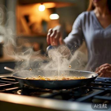 炒菜时轻拍锅底，防油烟
