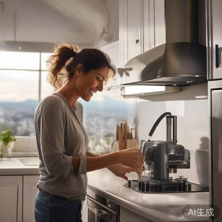 洗油烟机，厨房焕然一新