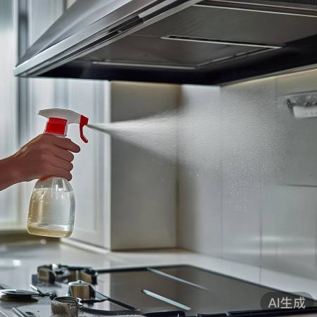 “油烟机去油剂喷擦法”