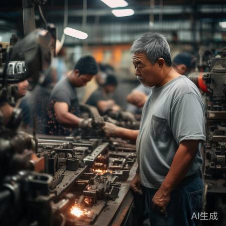 现场监督师傅操作